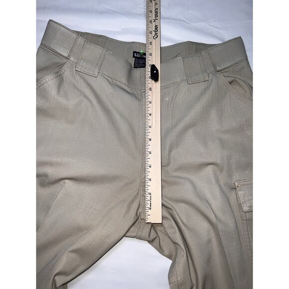 5.11 Tactical Cargo Pants Men's Size Large Tall Khaki TDU Ripstop Pockets 74003 - Picture 6 of 16
